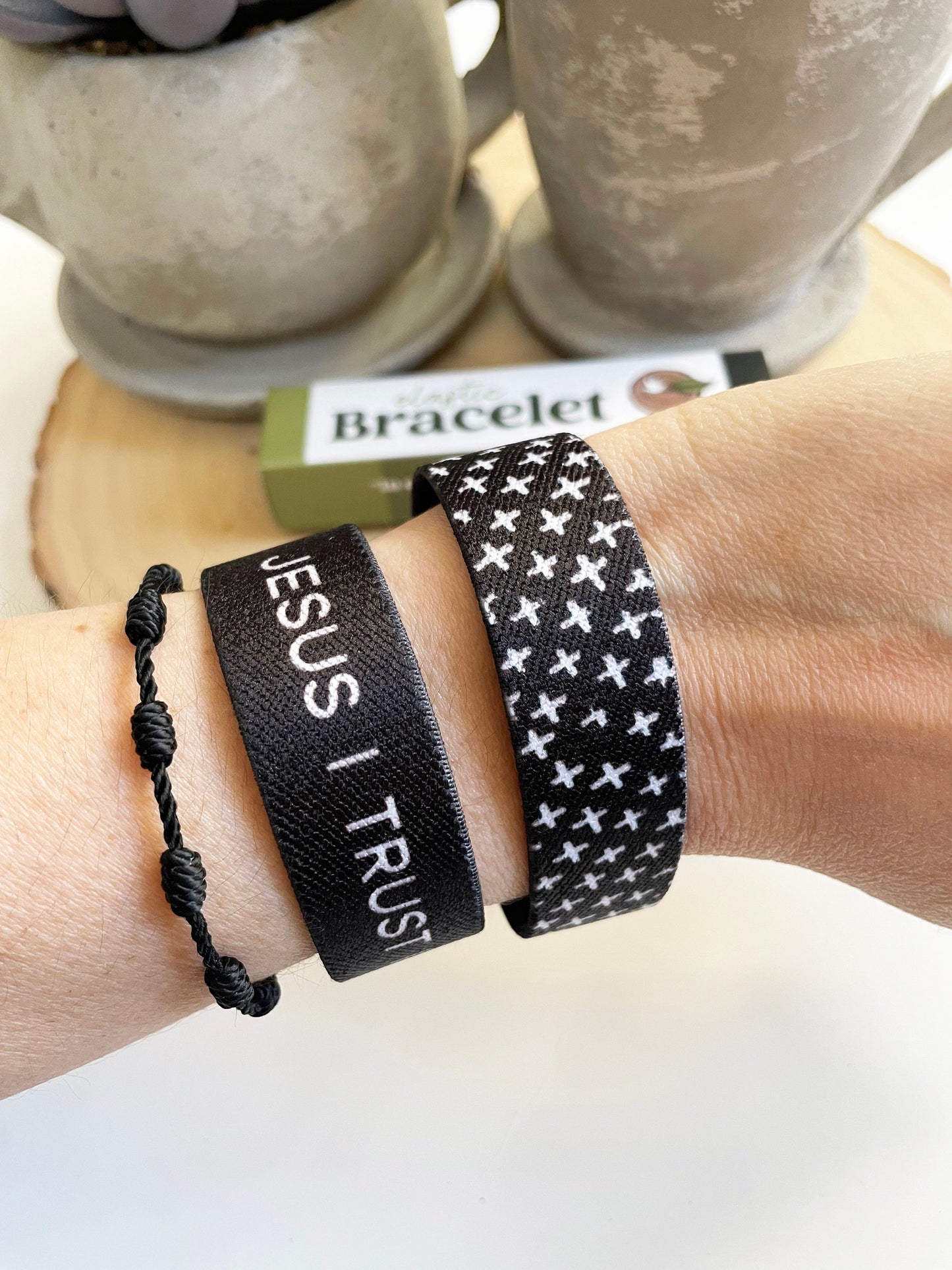 Jesus I trust in You | Reversible Elastic Bracelet