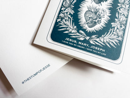 3 Sacred Hearts Greeting Card
