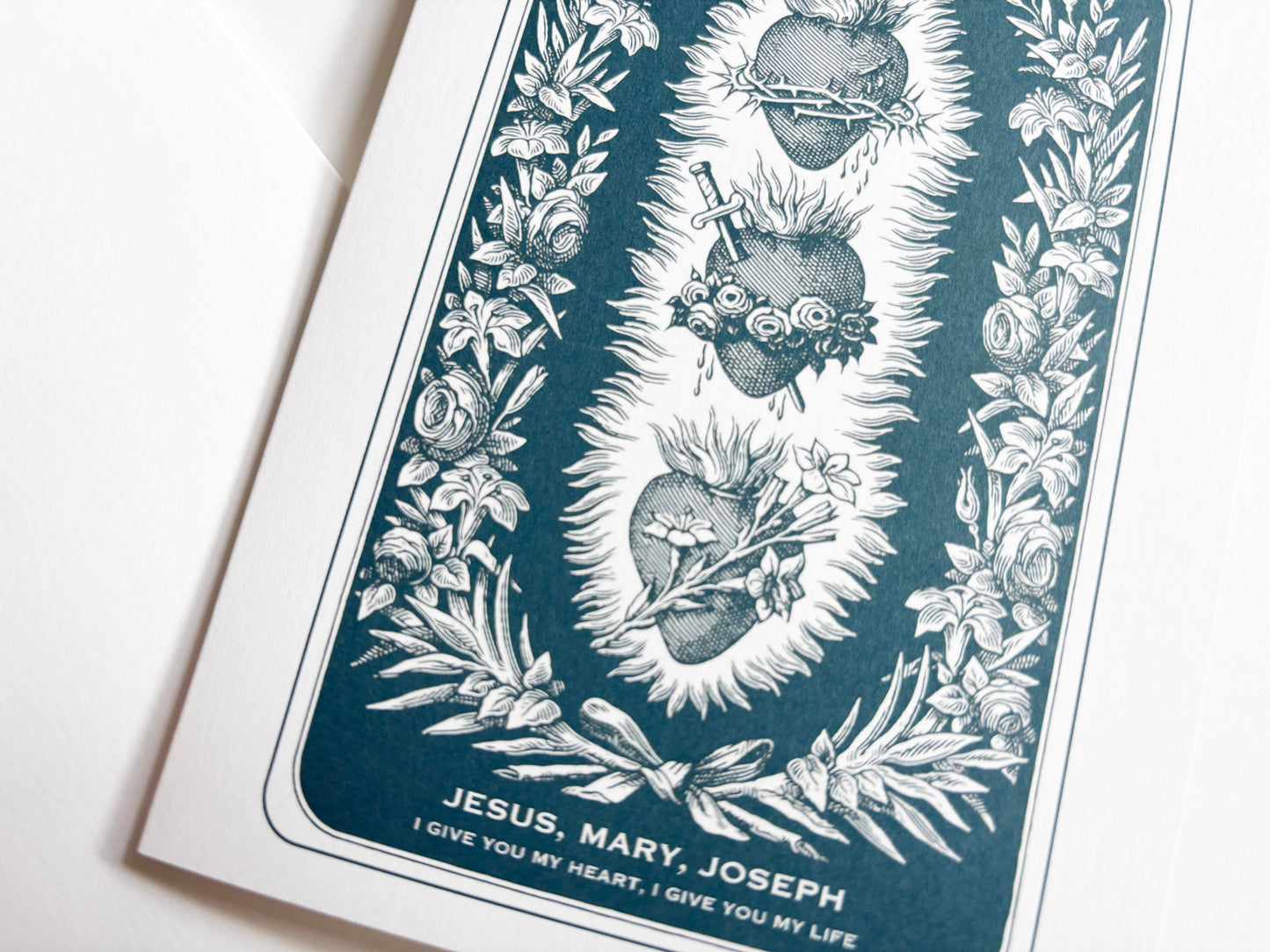 3 Sacred Hearts Greeting Card