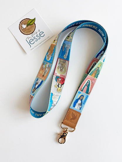 Ave Maria Post Lanyard