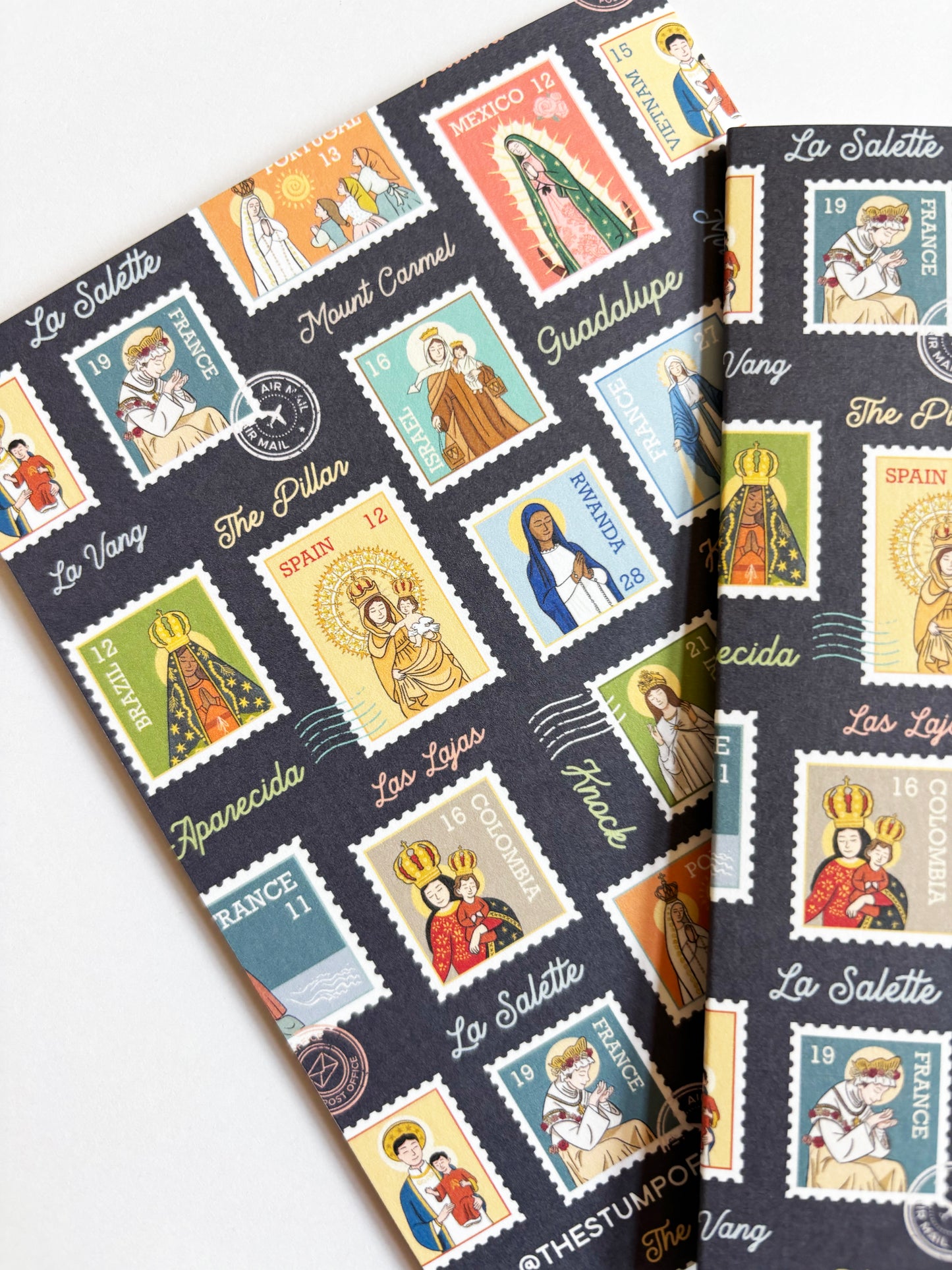Ave Maria Post Navy Greeting Card