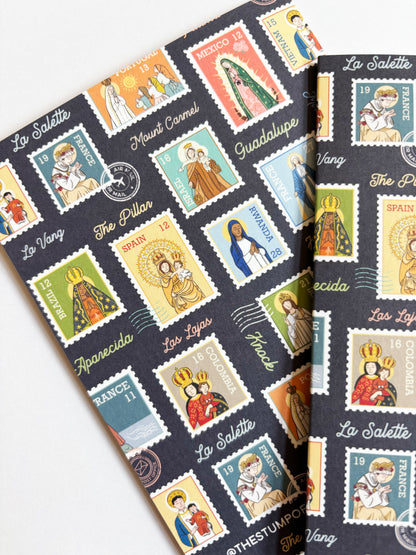 Ave Maria Post Navy Greeting Card
