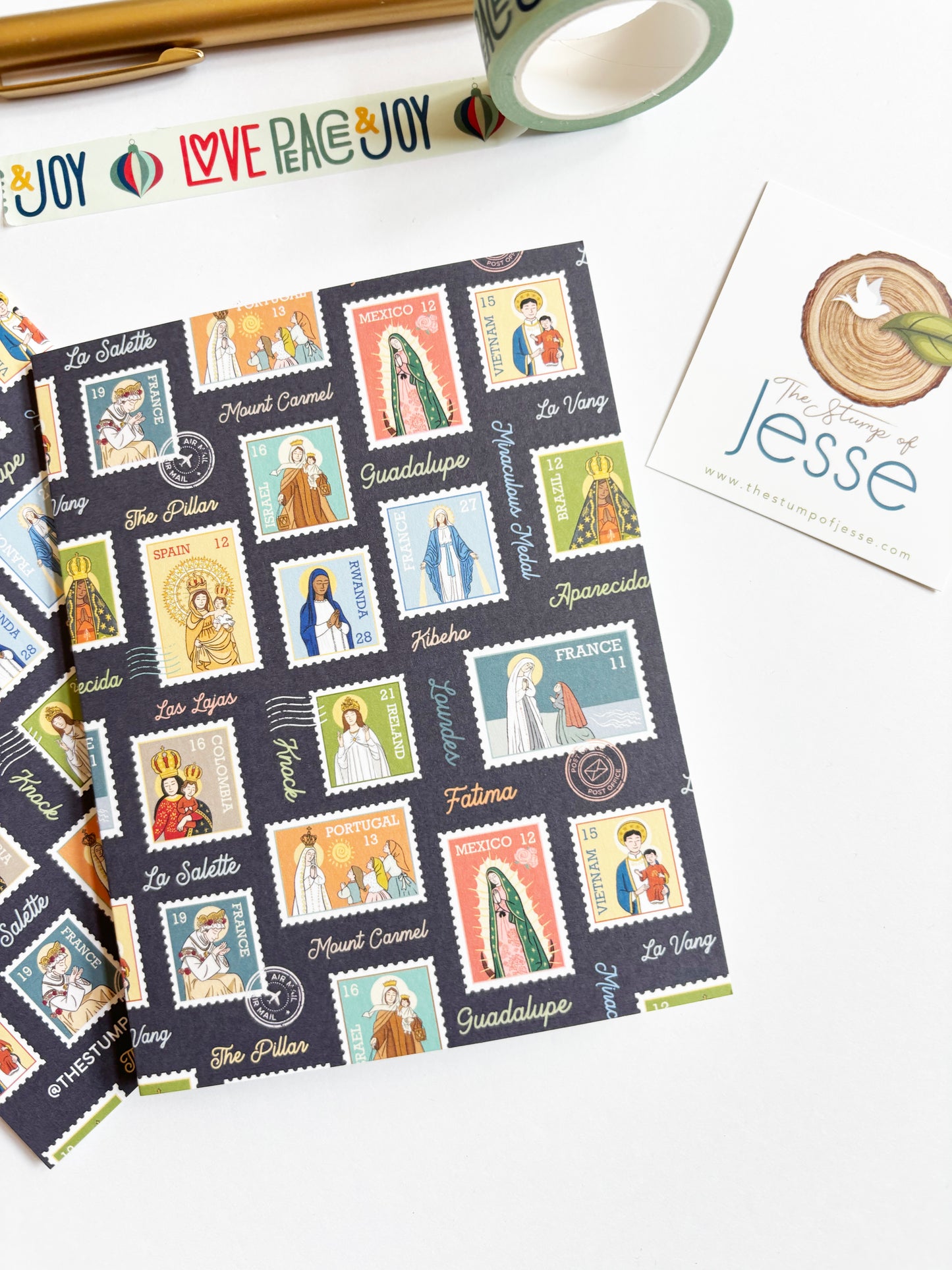 Ave Maria Post Navy Greeting Card