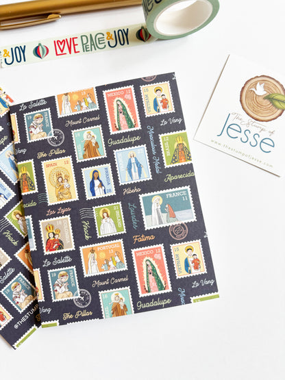 Ave Maria Post Navy Greeting Card