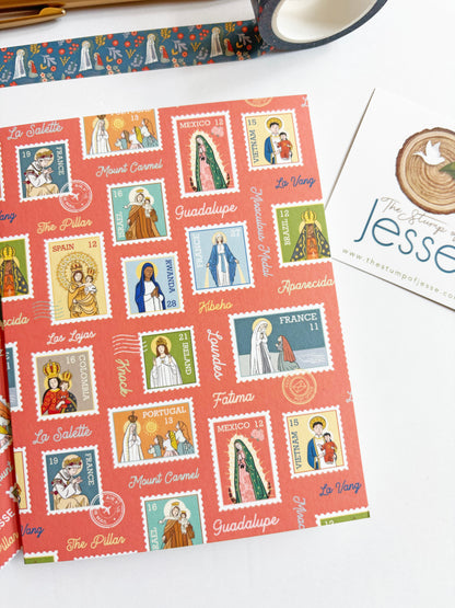 Ave Maria Post Red Greeting Card