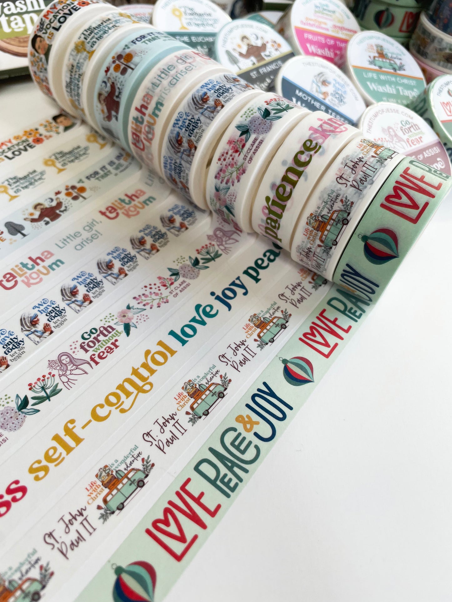 St. John Paul II Life with Christ Washi Tape | 15mm x 10m