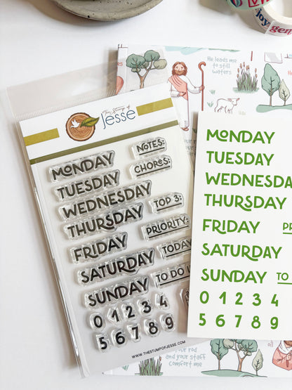 Days of the Week Clear Stamp Set