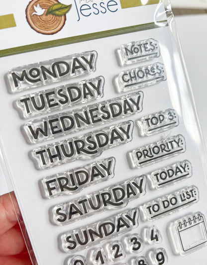 Days of the Week Clear Stamp Set