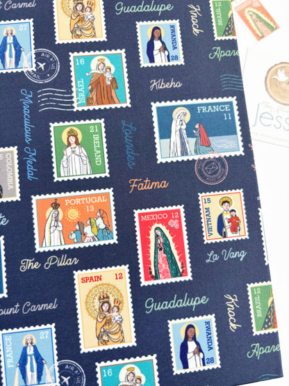 Ave Maria Post FABRIC Hardcover journal