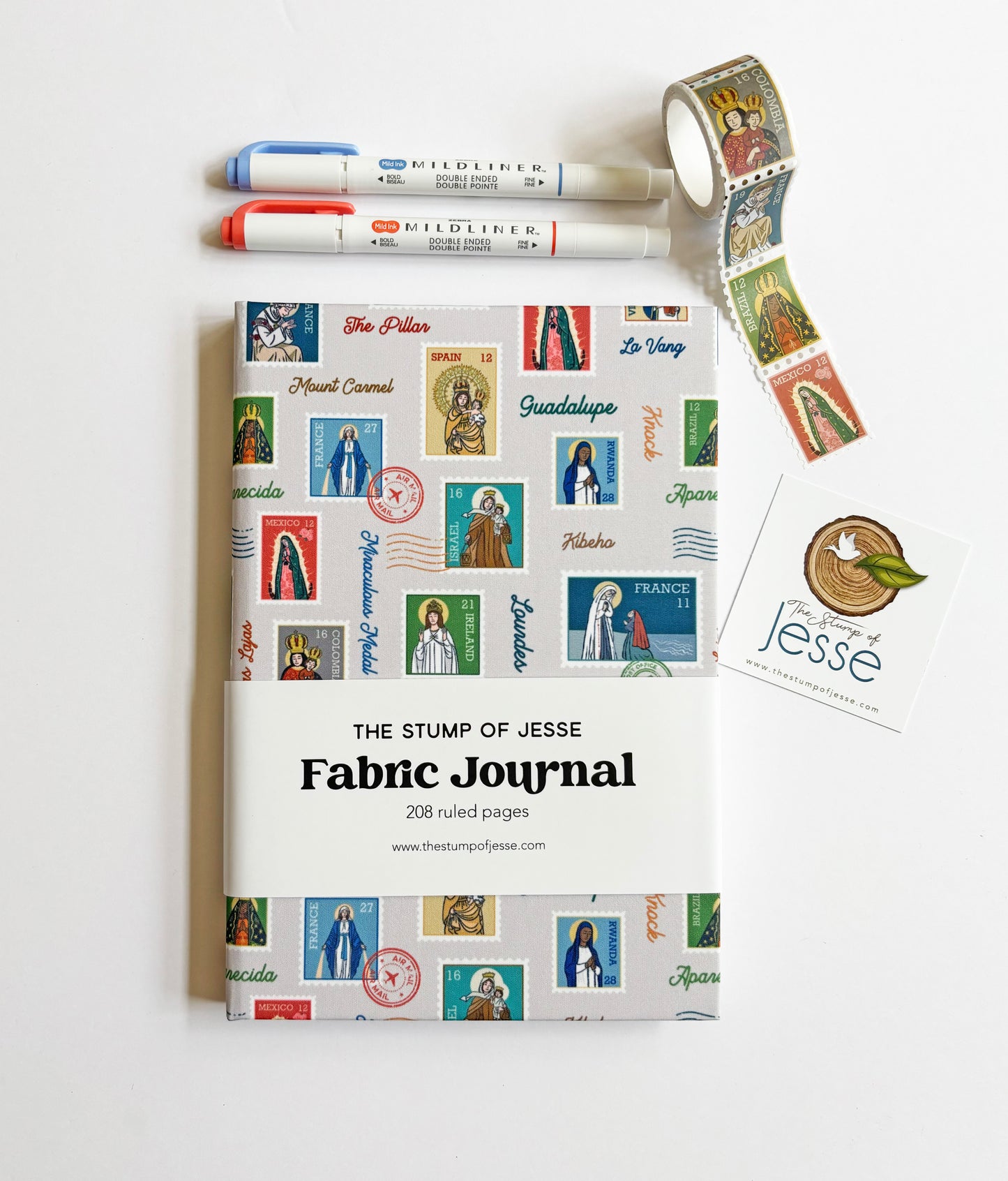 Ave Maria Post FABRIC Hardcover journal