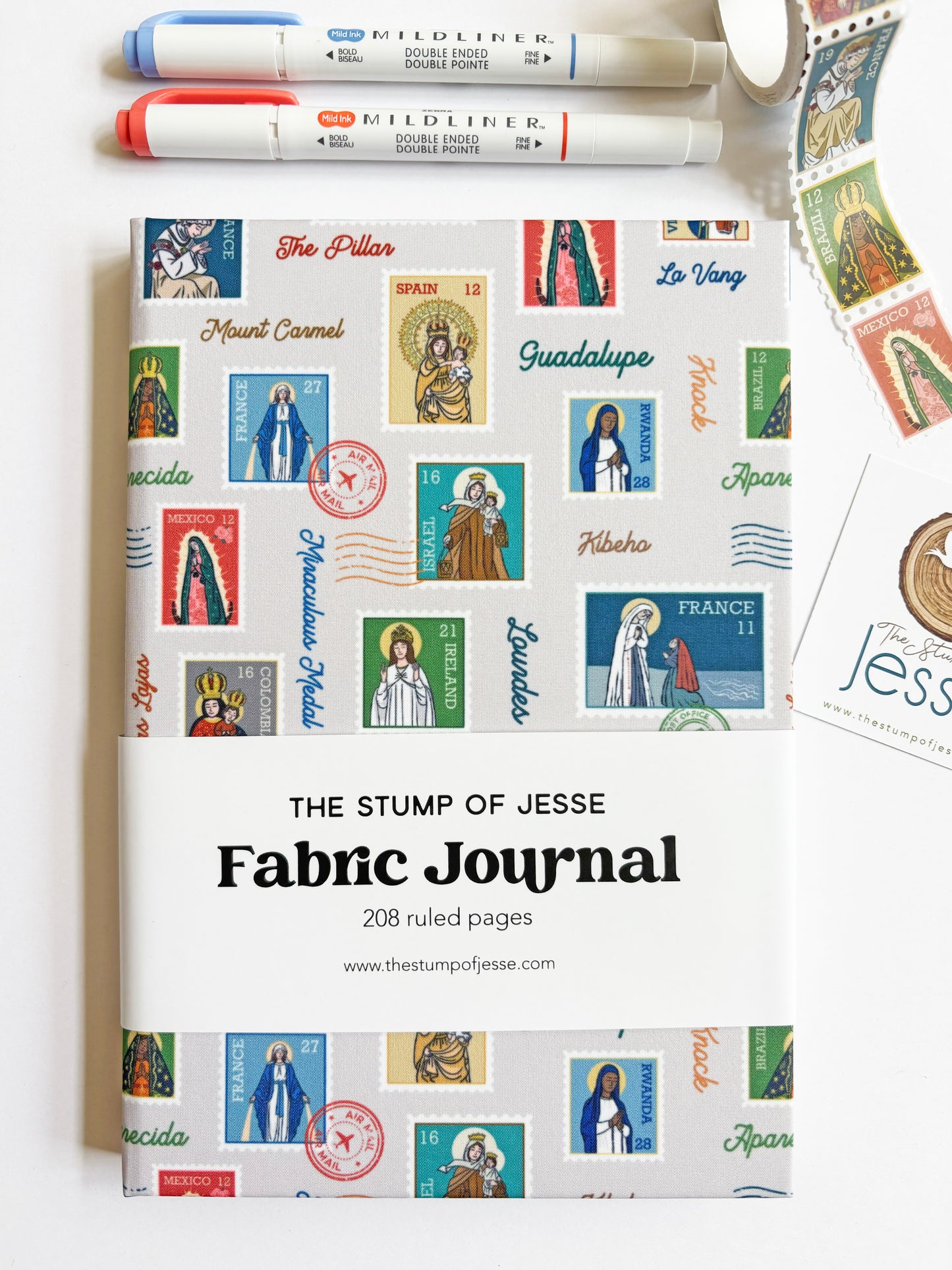 Ave Maria Post FABRIC Hardcover journal