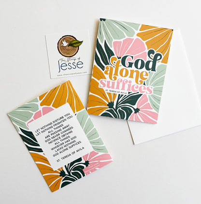 God Alone Suffices Greeting Card | St. Teresa of Avila Catholic greeting card