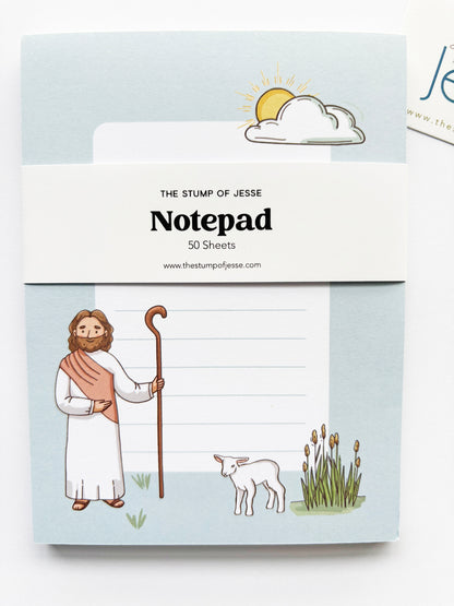 Catholic notepad | The Good Shepherd | Fatima | Guadalupe | Ave Maria Post | Women + Men Saints