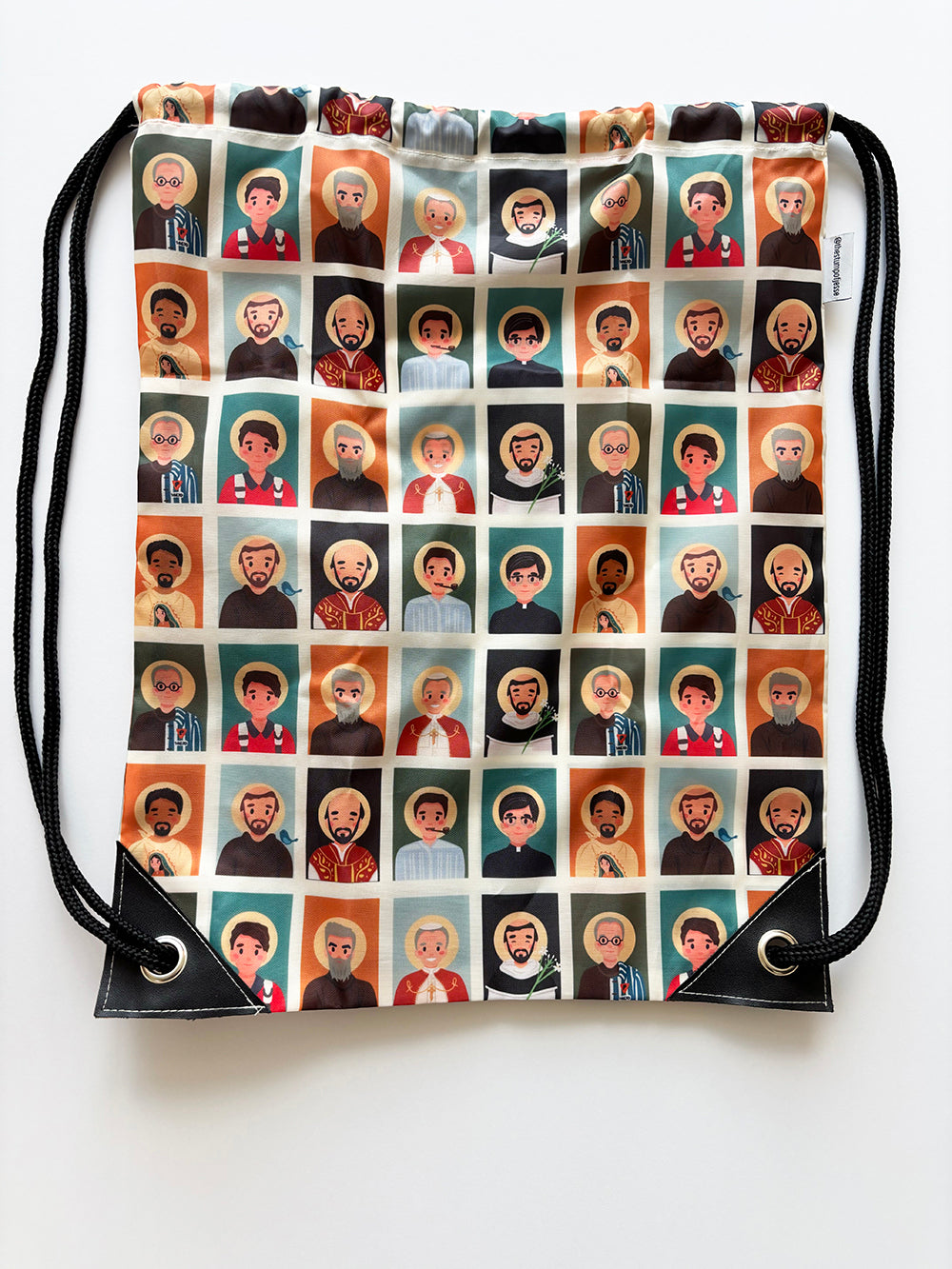 Men Saints Catholic Reusable Drawstring bag | Mass bag | Catholic gift for him