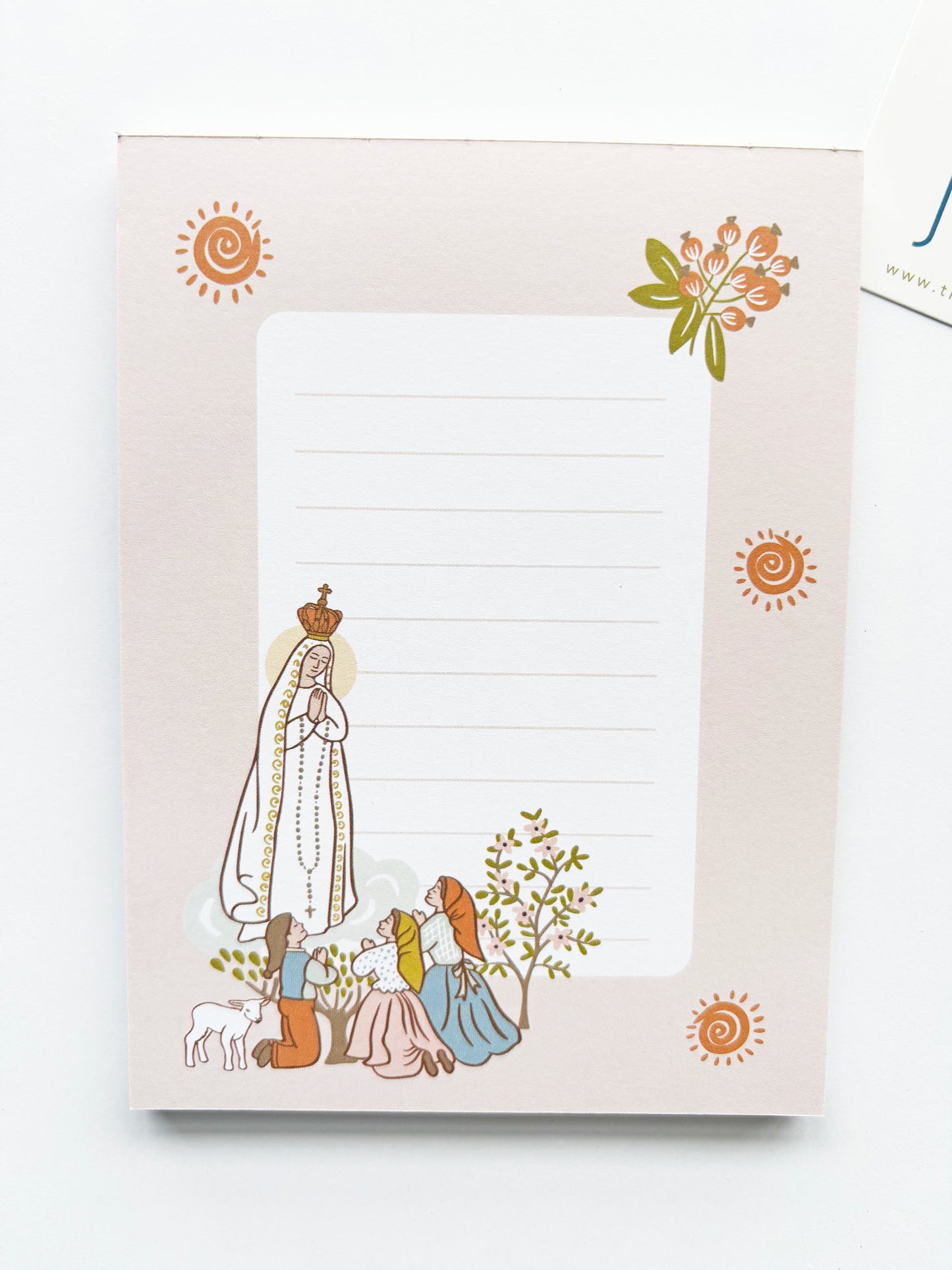 Catholic notepad | The Good Shepherd | Fatima | Guadalupe | Ave Maria Post | Women + Men Saints