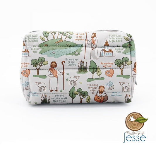 The Good Shepherd light beige  puffer pouch