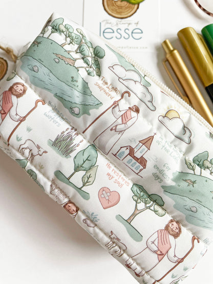 The Good Shepherd light beige  puffer pouch