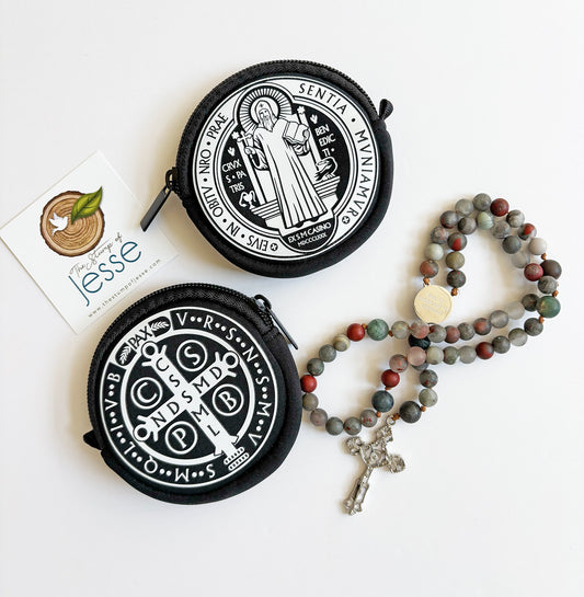 St. Benedict Medal Rosary Pouch