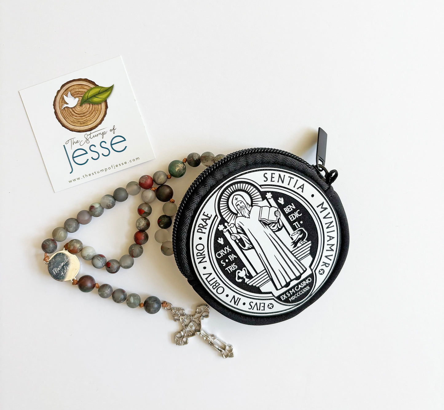 St. Benedict Medal Rosary Pouch