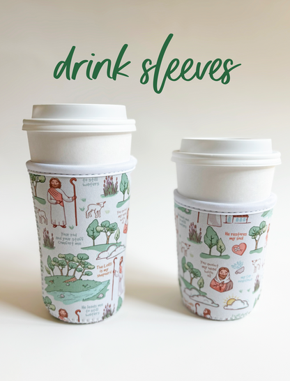 Faith-Inspired Neoprene Drink Sleeve – Ave Maria & Good Shepherd, 16/22oz