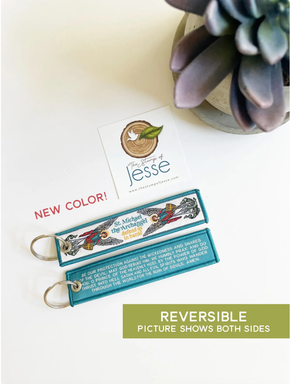 Catholic Woven Keychain | Bag Tags | Luggage Tag