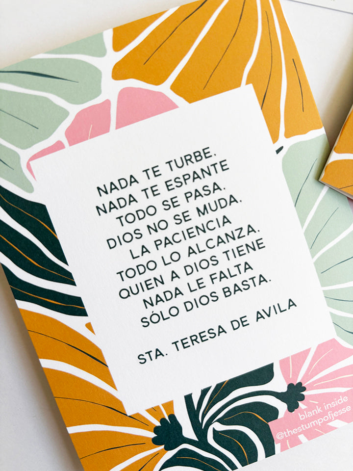 Solo Dios Basta Greeting Card | Sta. Teresa de Avila Catholic greeting card