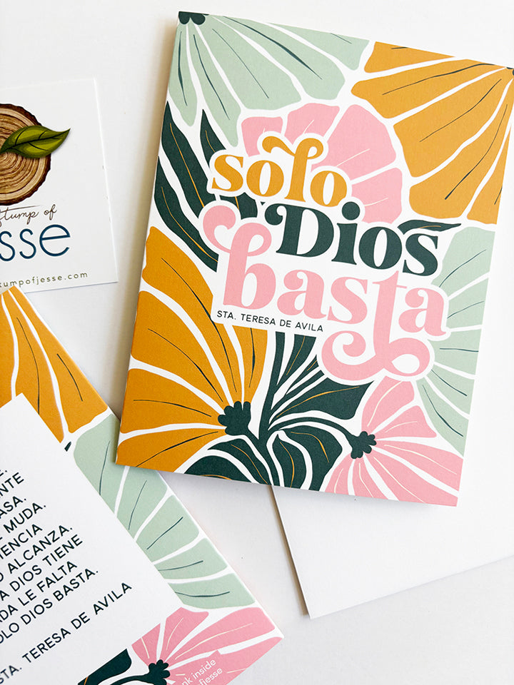Solo Dios Basta Greeting Card | Sta. Teresa de Avila Catholic greeting card