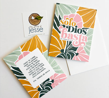 Solo Dios Basta Greeting Card | Sta. Teresa de Avila Catholic greeting card