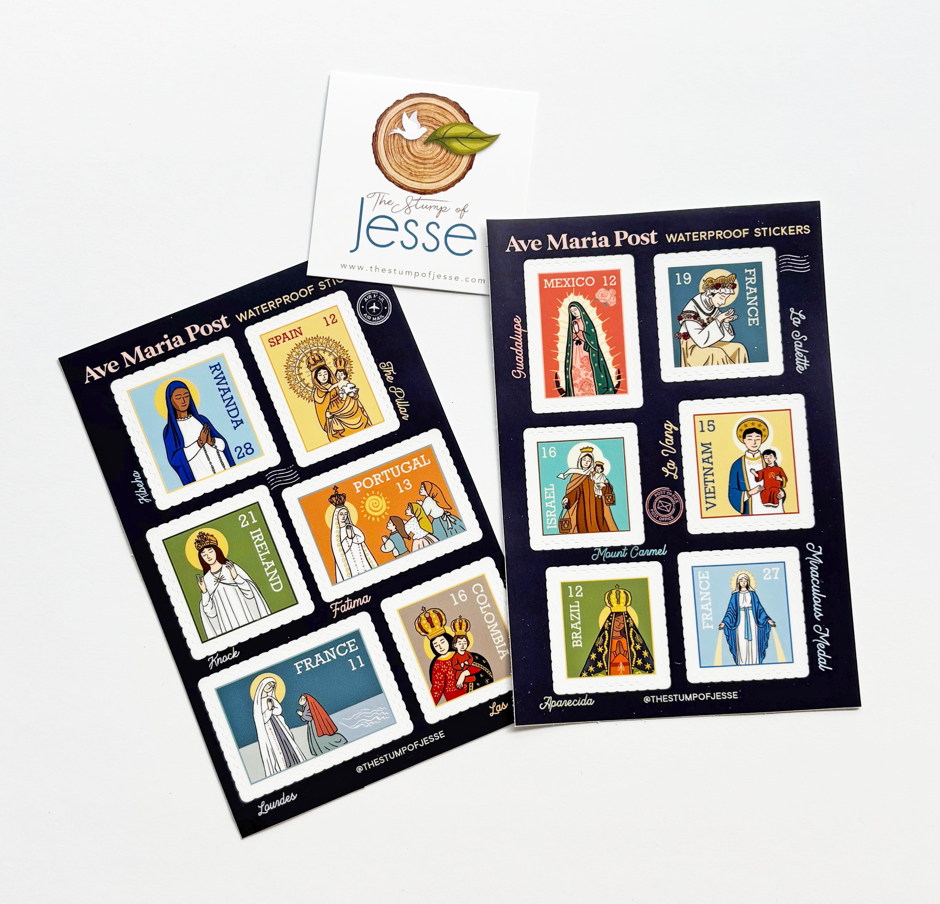 Ave Maria Post Sticker Sheets – The Stump of Jesse