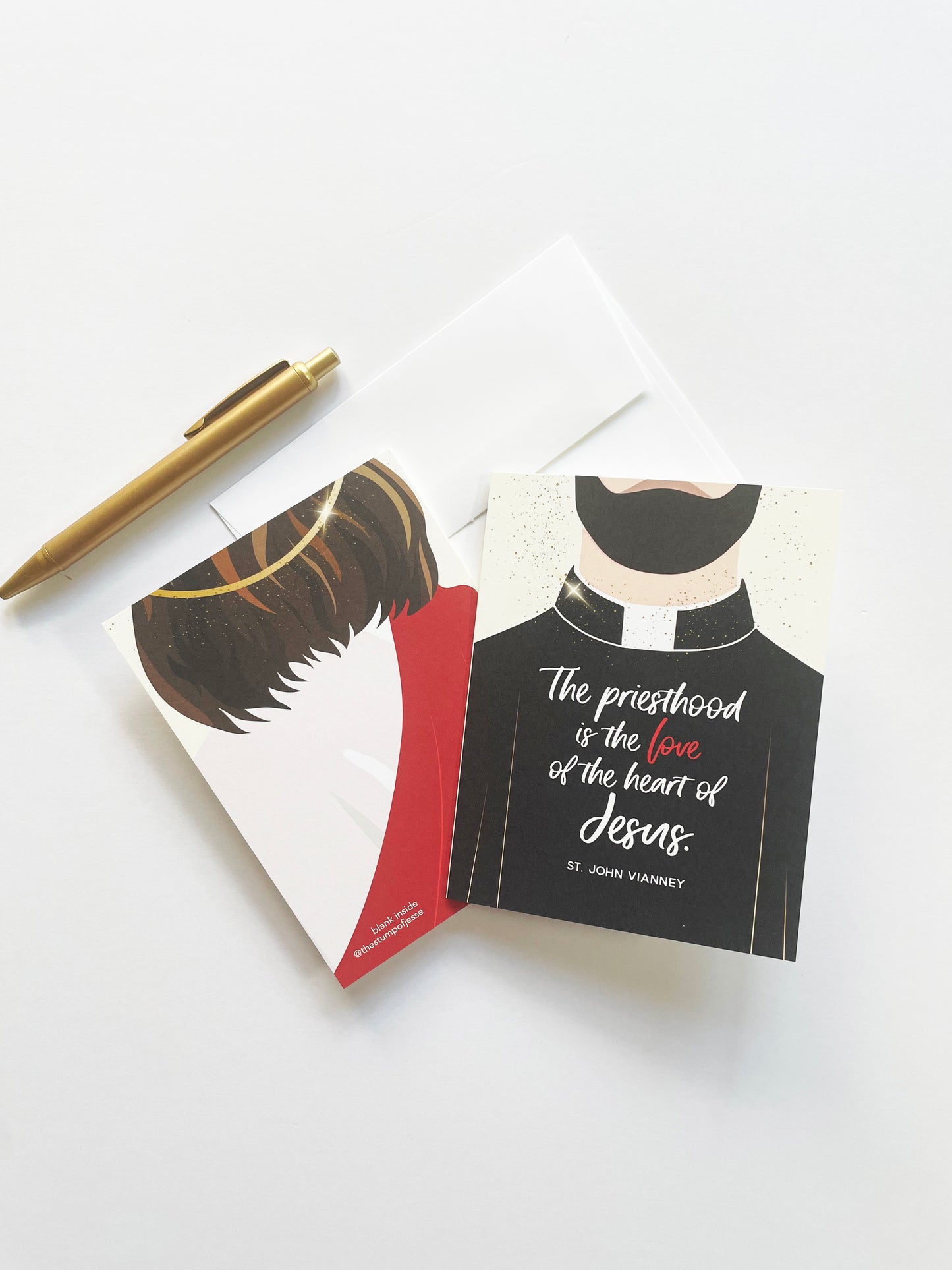 The Priesthood is the love of the heart of Jesus | St. John Vianney | Catholic card | Catholic gift for priests