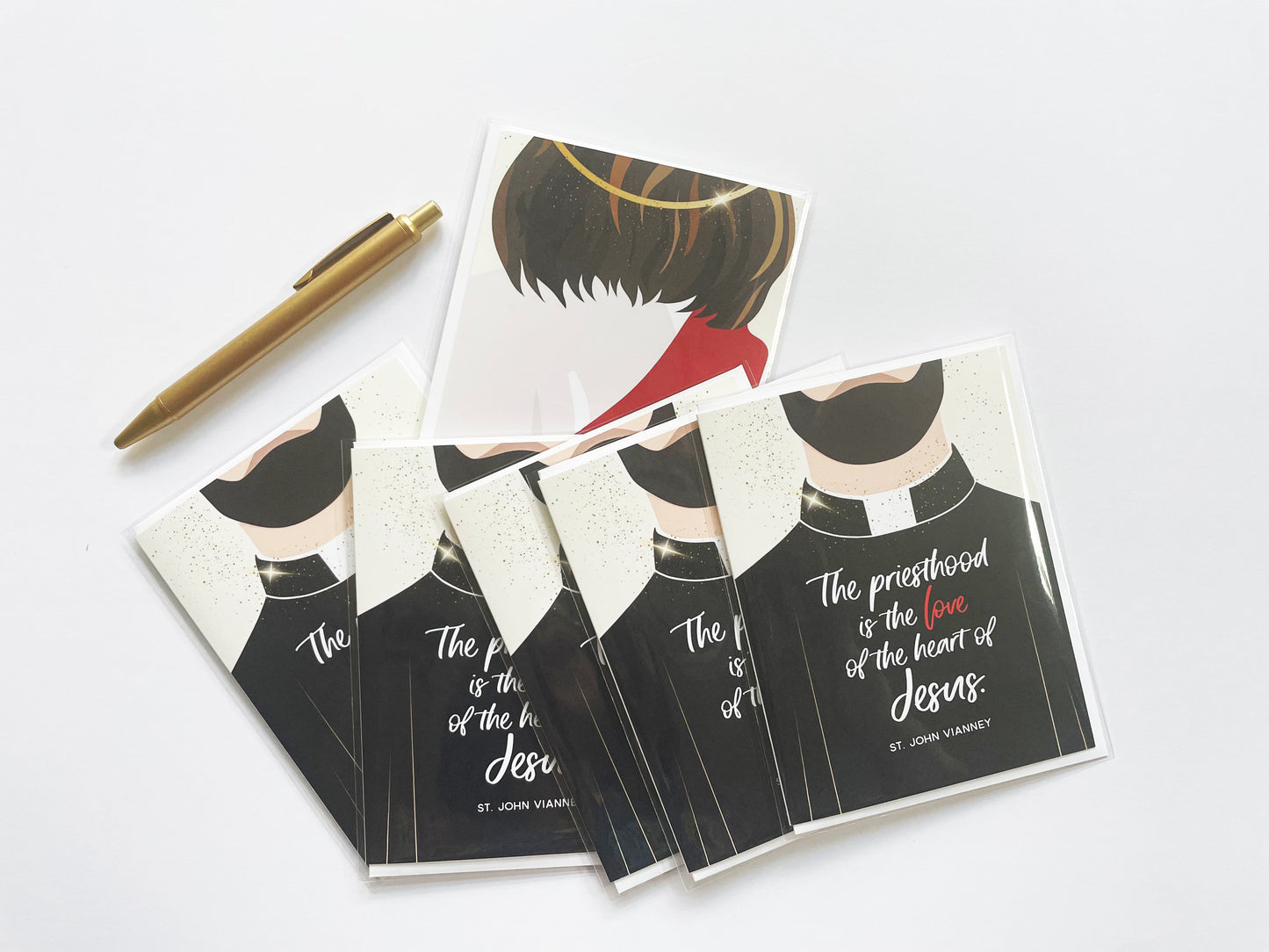 The Priesthood is the love of the heart of Jesus | St. John Vianney | Catholic card | Catholic gift for priests