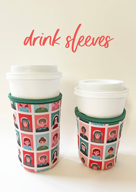 Women Saints Catholic Drink Sleeve | Coffee Cozies | Gift for Catholic