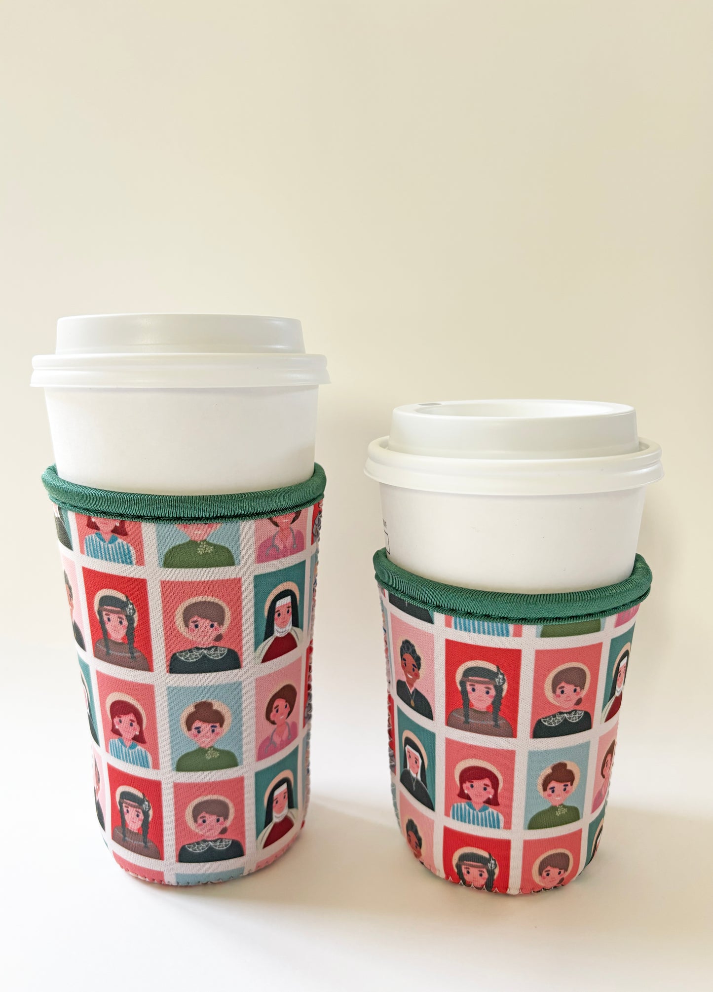 Women Saints Catholic Drink Sleeve | Coffee Cozies | Gift for Catholic
