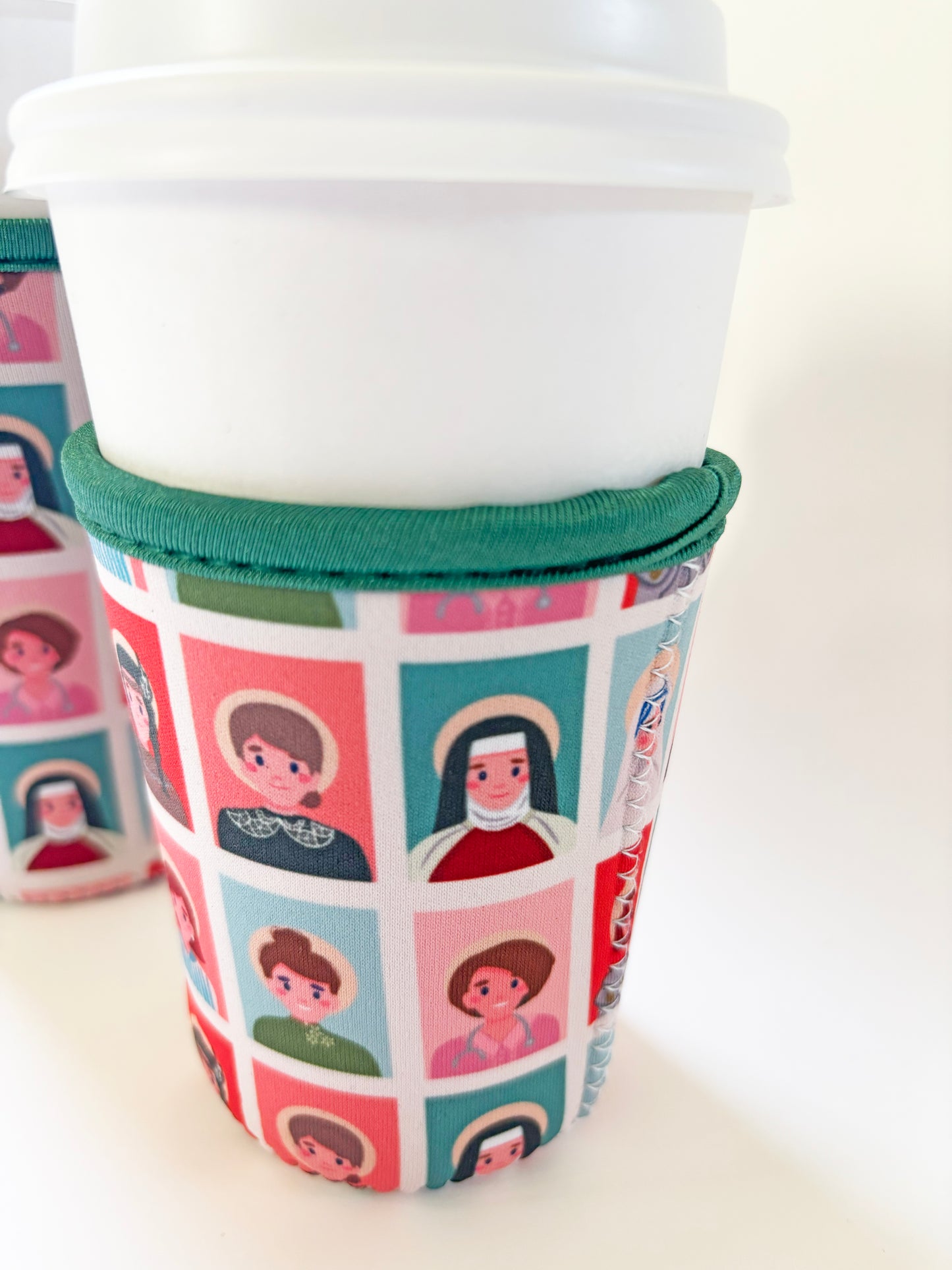Women Saints Catholic Drink Sleeve | Coffee Cozies | Gift for Catholic