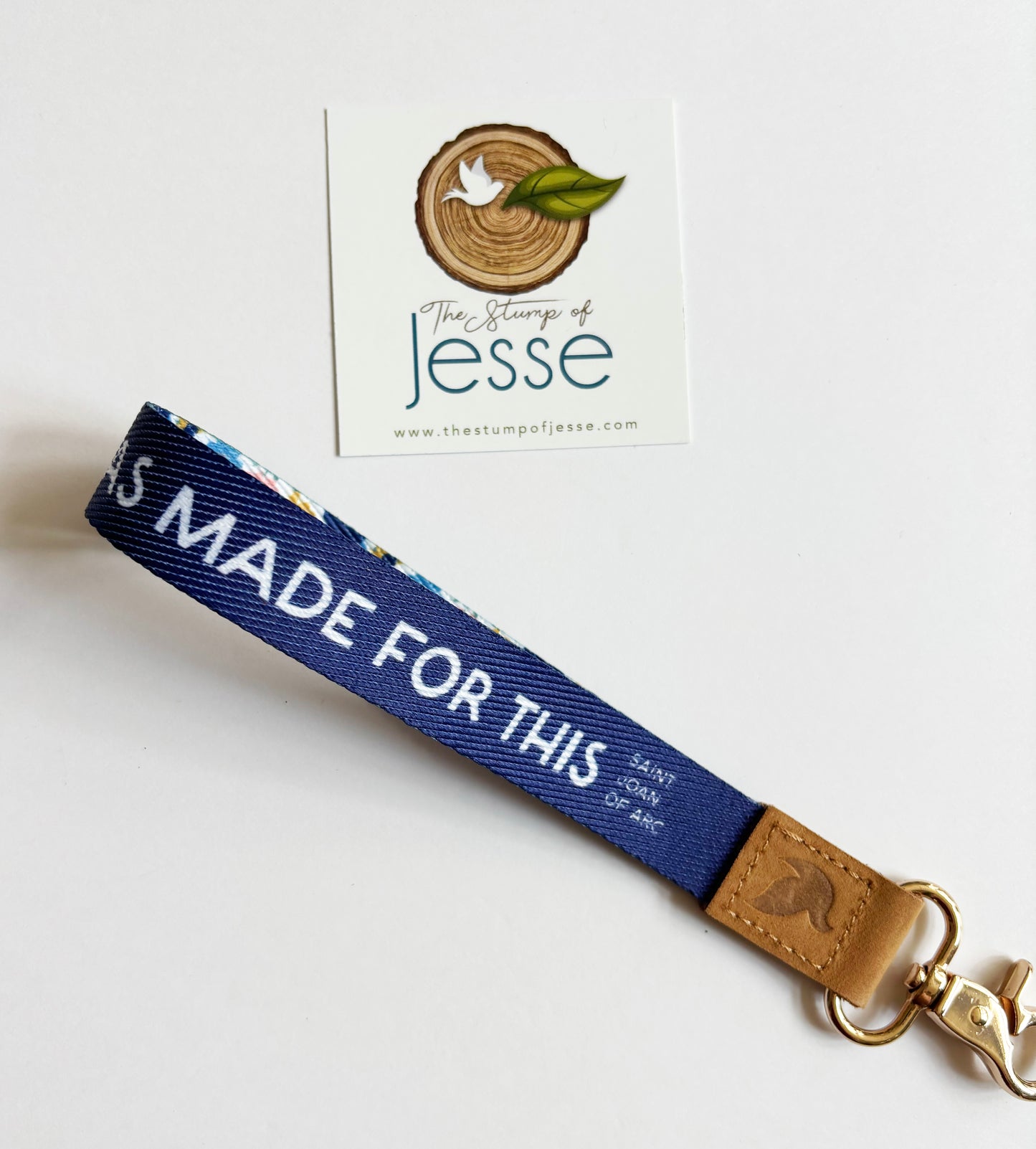 St. Joan of Arc wristlet keychain