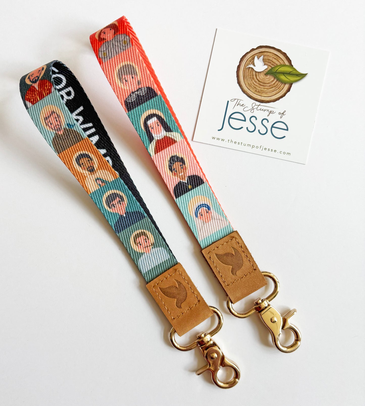 Men and Women Saints wristlets keychains