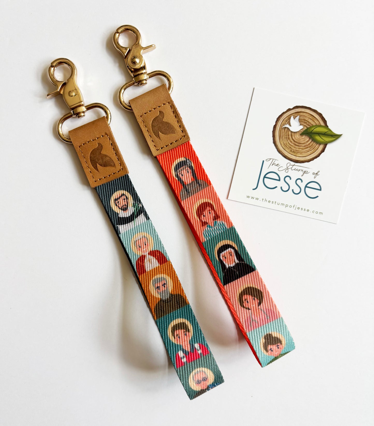 Men and Women Saints wristlets keychains