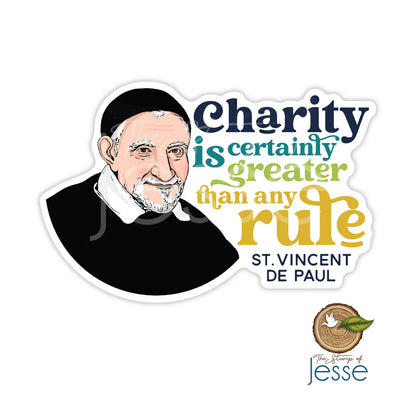 St. Vincent de Paul Waterproof Sticker