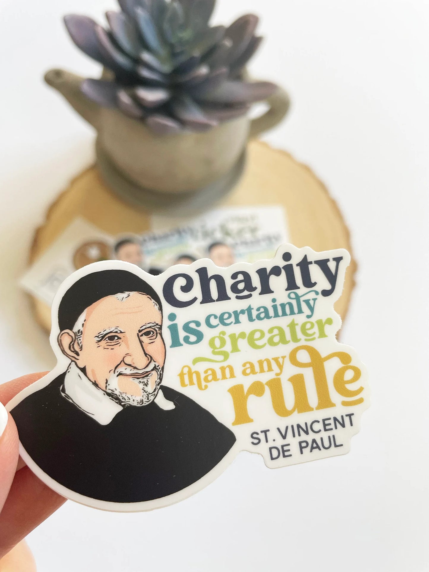 St. Vincent de Paul Waterproof Sticker