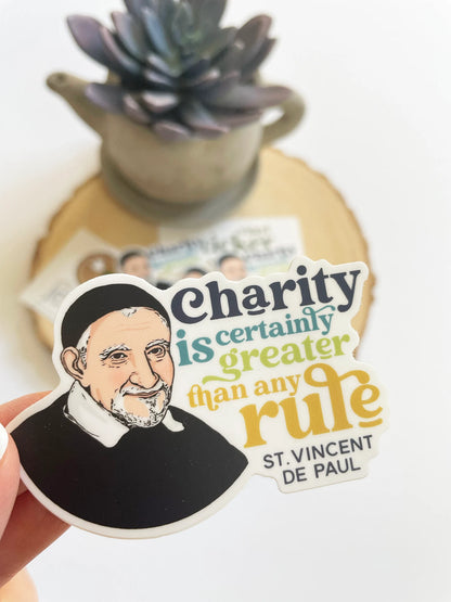 St. Vincent de Paul Waterproof Sticker