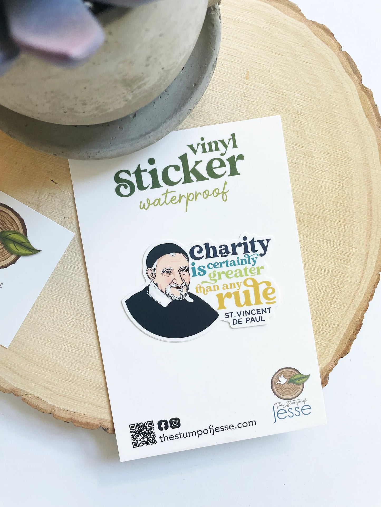 St. Vincent de Paul Waterproof Sticker