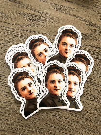 St. Therese of Lisieux Waterproof Sticker