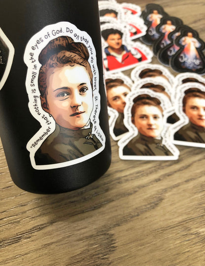 St. Therese of Lisieux Waterproof Sticker