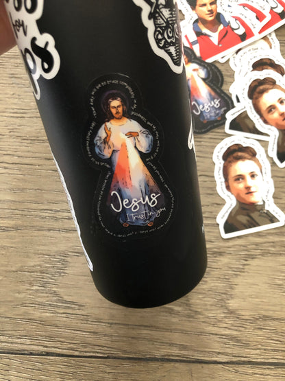 Divine Mercy Jesus Waterproof Sticker | Jesus I trust in You
