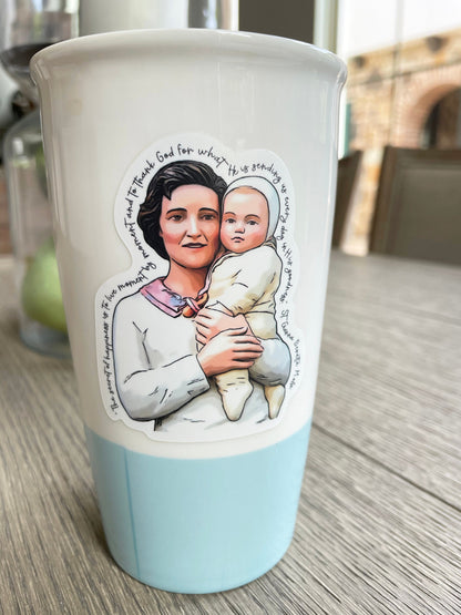 St. Gianna Beretta Molla Waterproof Sticker
