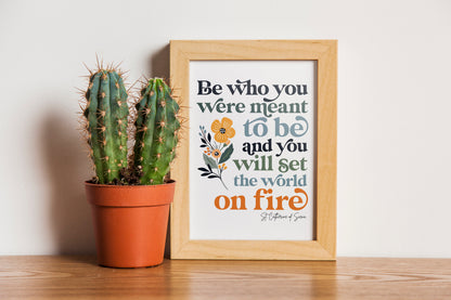 St. Catherine of Siena Quote Digital Print | Catholic Decor | Confirmation Gift