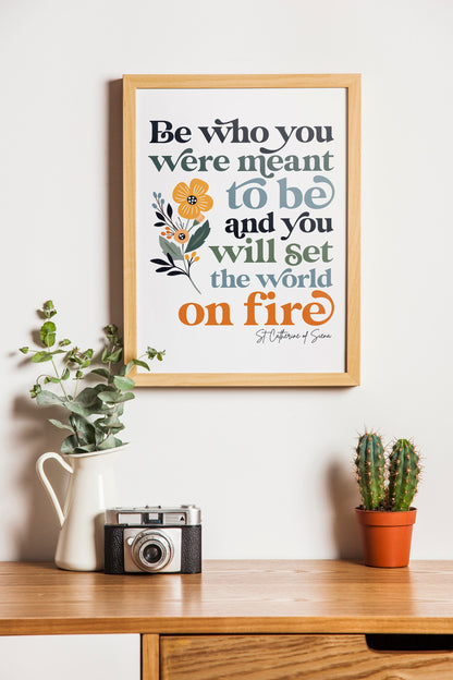 St. Catherine of Siena Quote Digital Print | Catholic Decor | Confirmation Gift