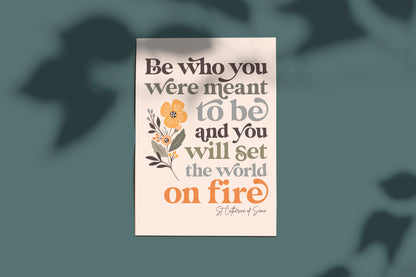 St. Catherine of Siena Quote Digital Print | Catholic Decor | Confirmation Gift