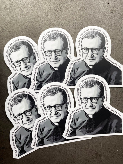 St. Josemaria Escriva Waterproof Sticker