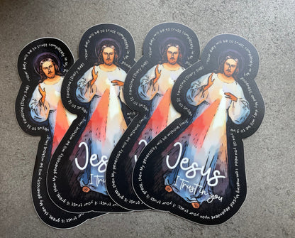 Divine Mercy Jesus Waterproof Sticker | Jesus I trust in You